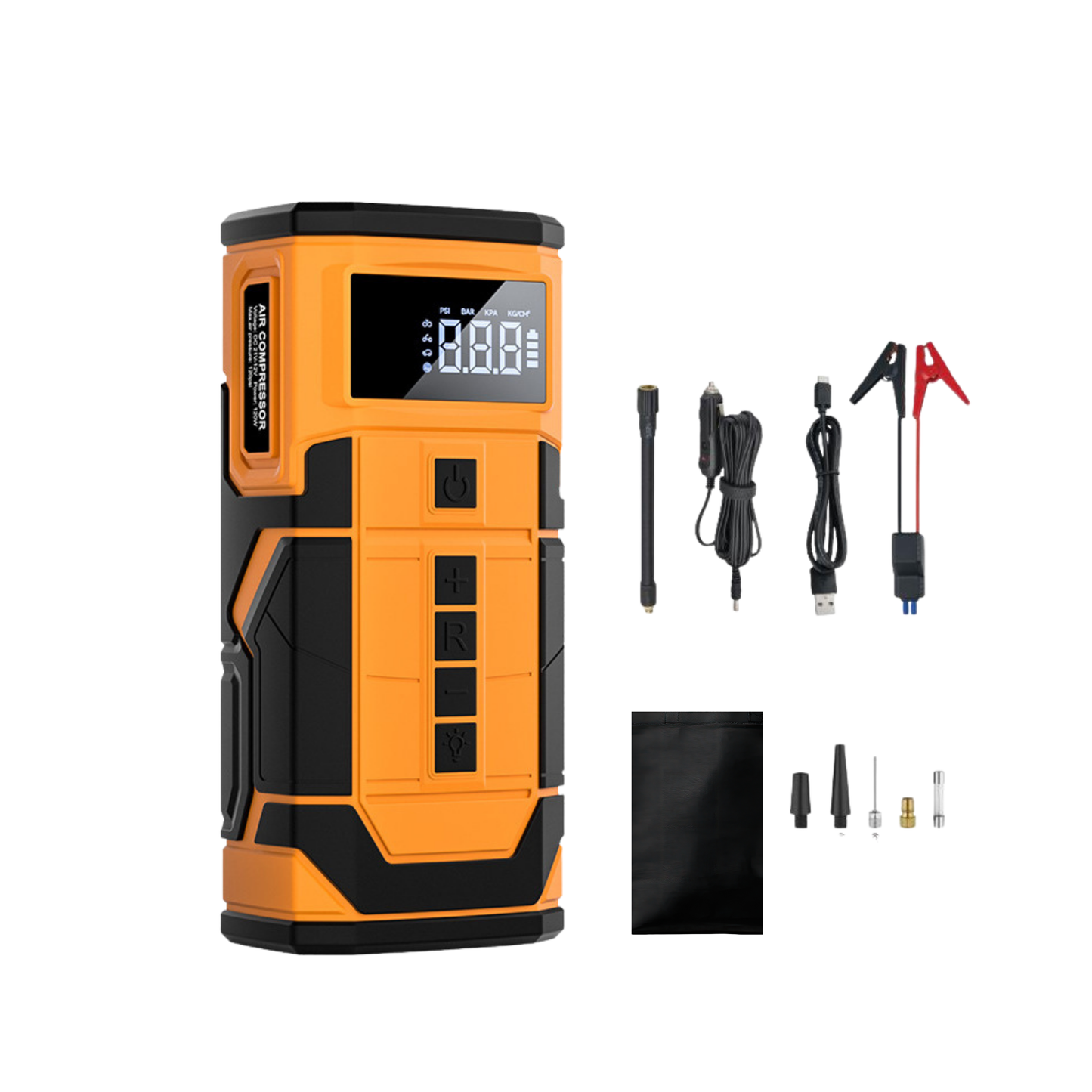 4'ü 1 Arada Taşınabilir Şarjlı Akü Takviye Cihazı 10.000 mAh