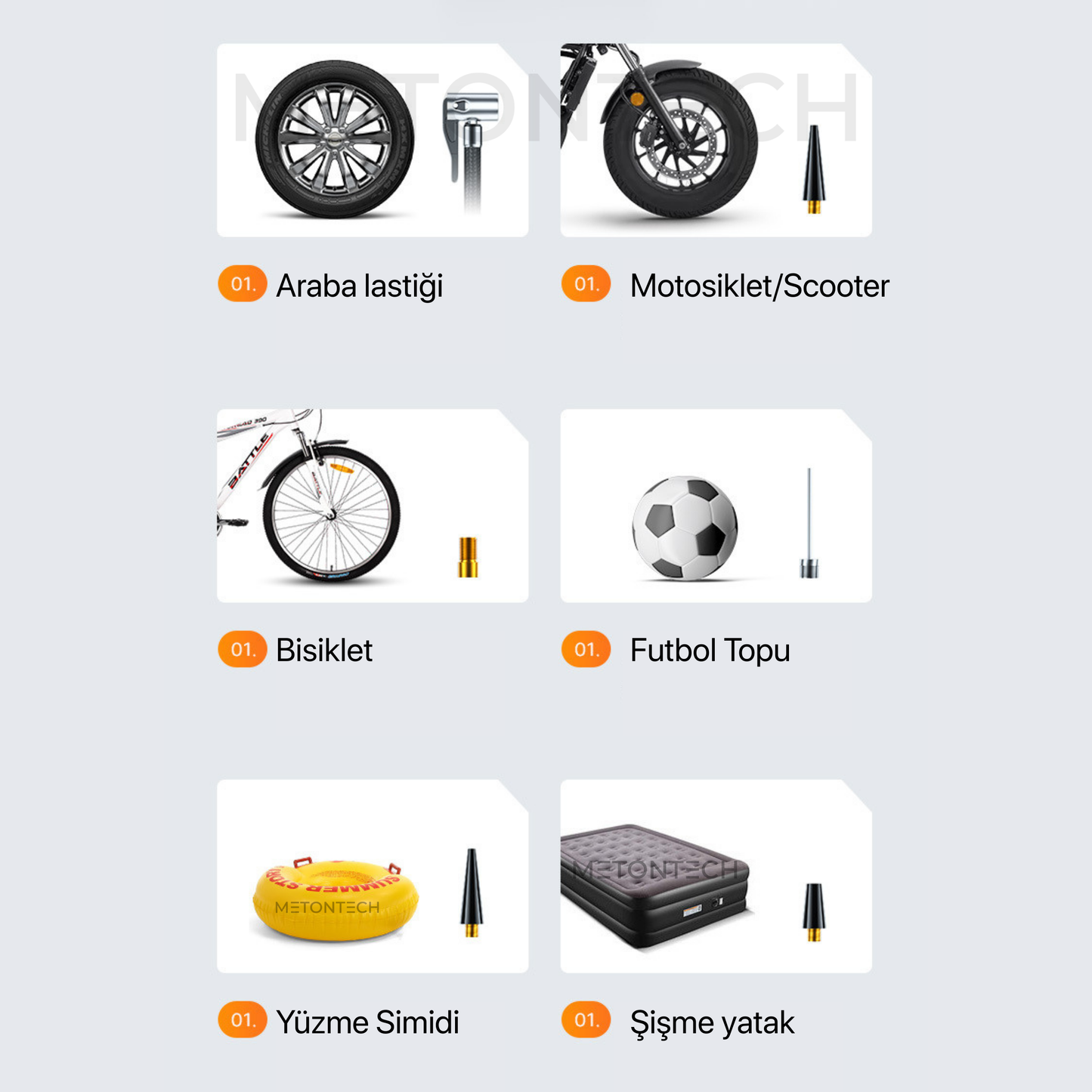 Taşınabilir Oto Hava Kompresörü 8.000 mAh